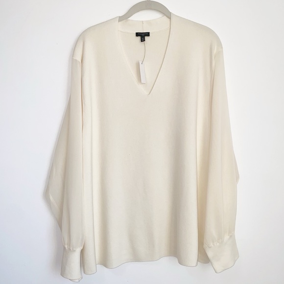 Talbots Poet Sleeve Sweater NWT Ivory - Picture 1 of 9